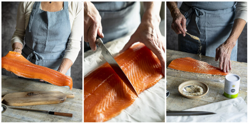 Smoked Salmon Trio Prep